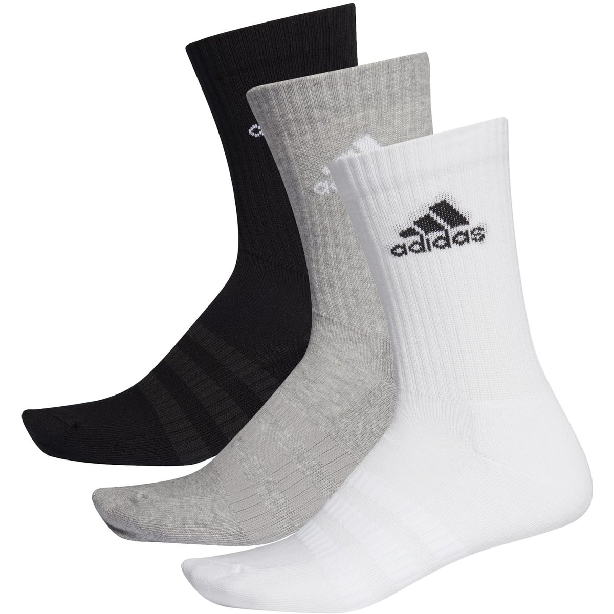 Adidas Cushioned Crew Socken 3 Paar – MGREYH/WHITE/BLACK/WH