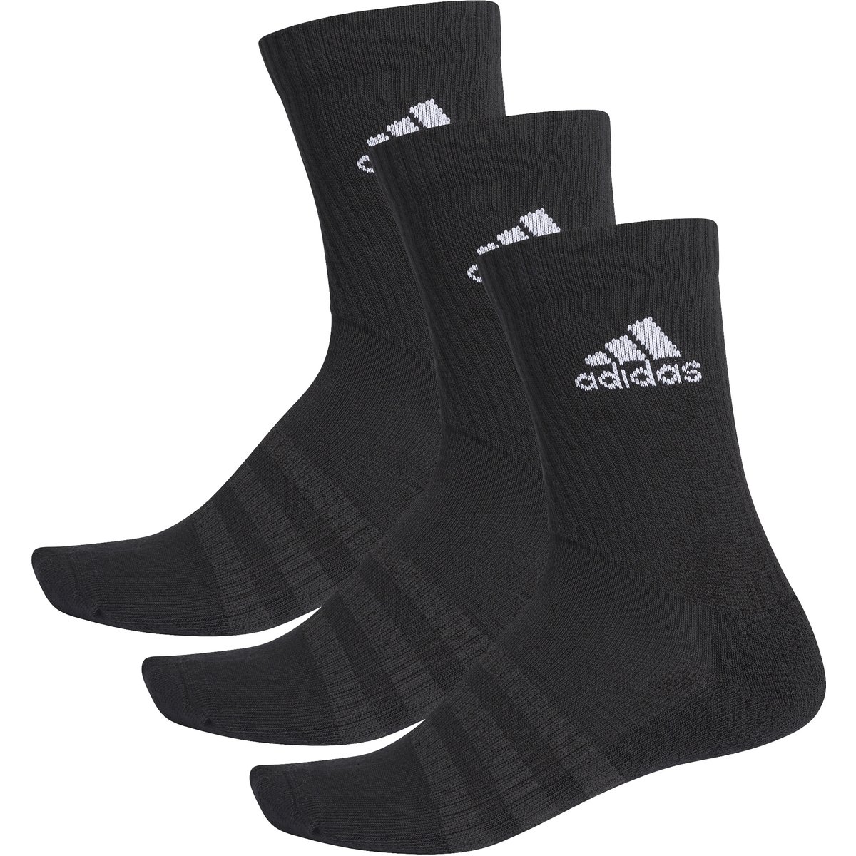 Adidas Cushioned Crew Socken 3 Paar – BLACK/BLACK/WHITE
