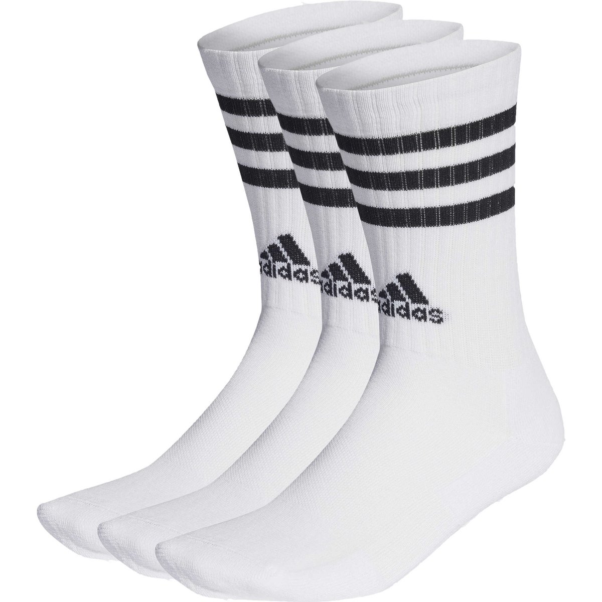 Adidas Socken 3-Streifen Cushioned Crew, 3 Paar – WHITE/BLACK