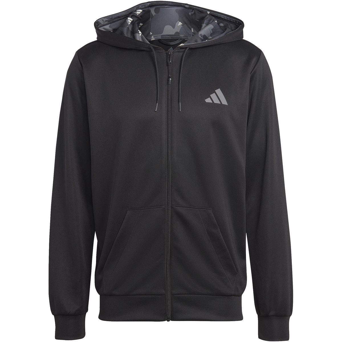 Adidas TR-ES+ BL Kapuzensweat mit Reißverschluss Herren – BLACK/GREFIV