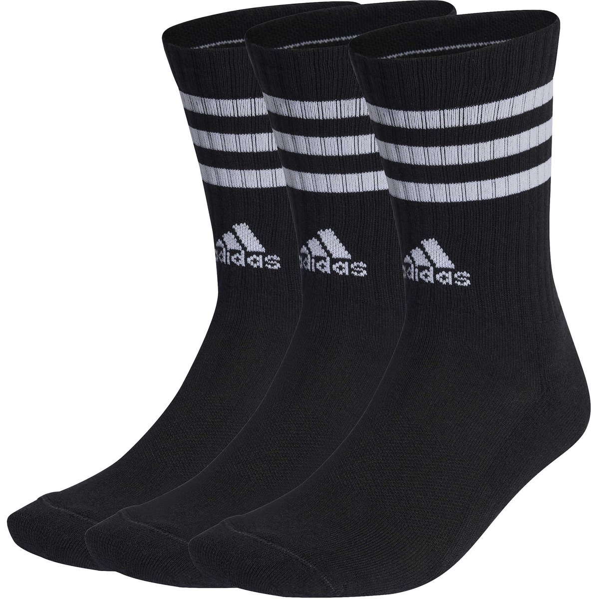 Adidas Socken 3-Streifen Cushioned Crew, 3 Paar – BLACK/WHITE