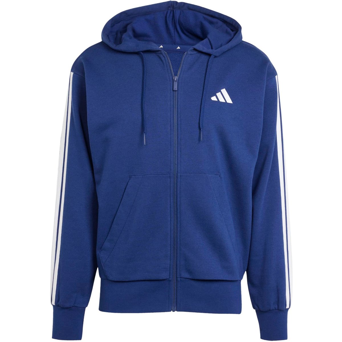 Adidas Kapuzensweat Essentials 3-Streifen French Terry – DKBLUE/WHITE