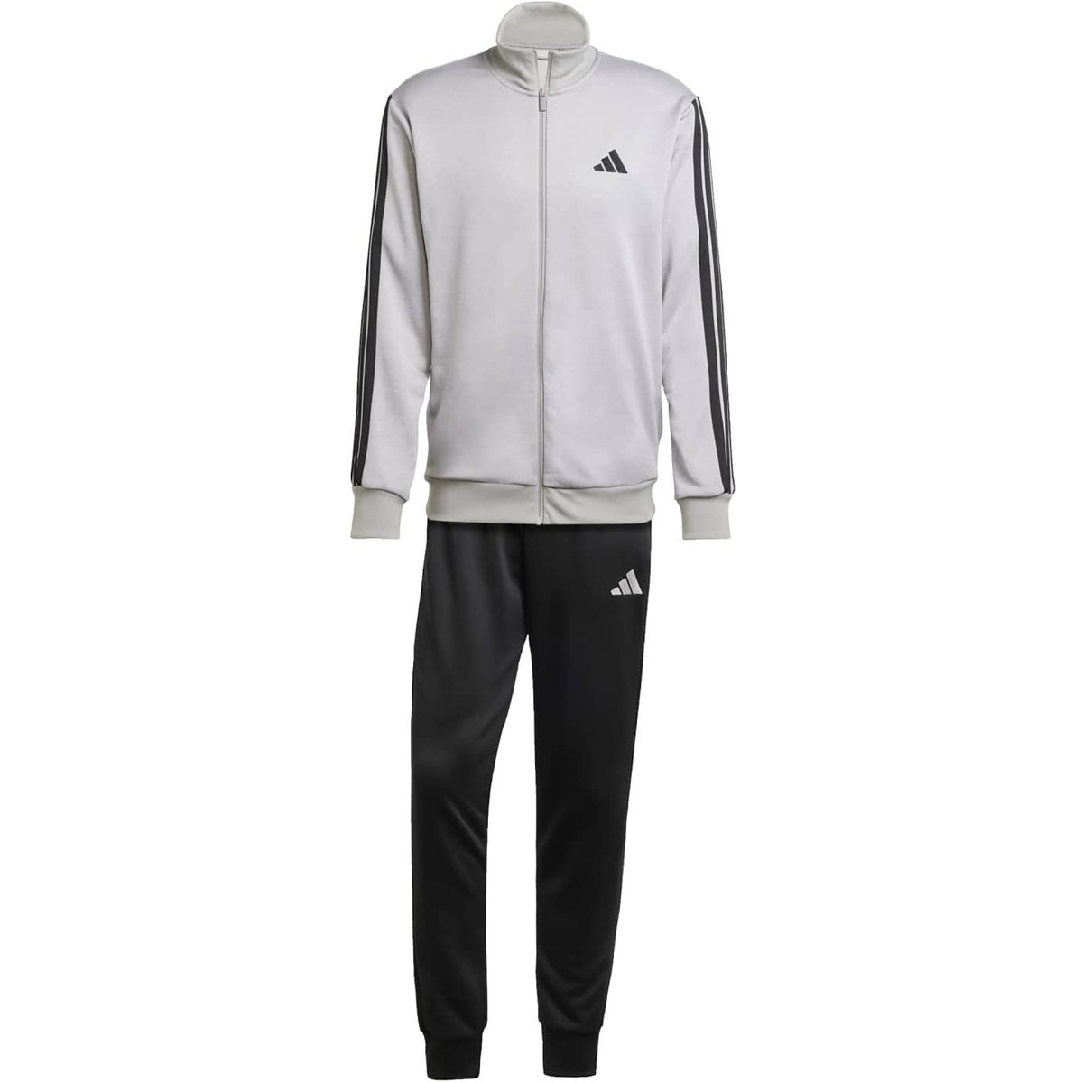 Adidas Sportanzug Sportswear Basic 3-Streifen French Terry – MGREYH/MGSOGR