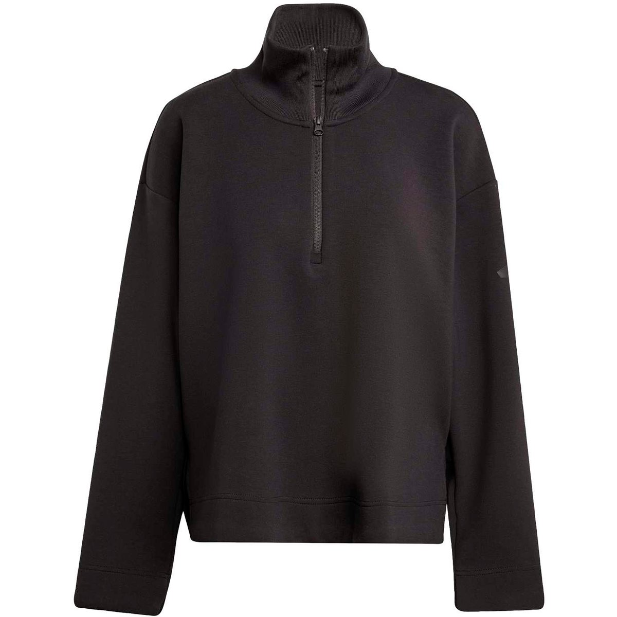Adidas Sweatshirt Soft Lux Quarter-Zip – BLACK