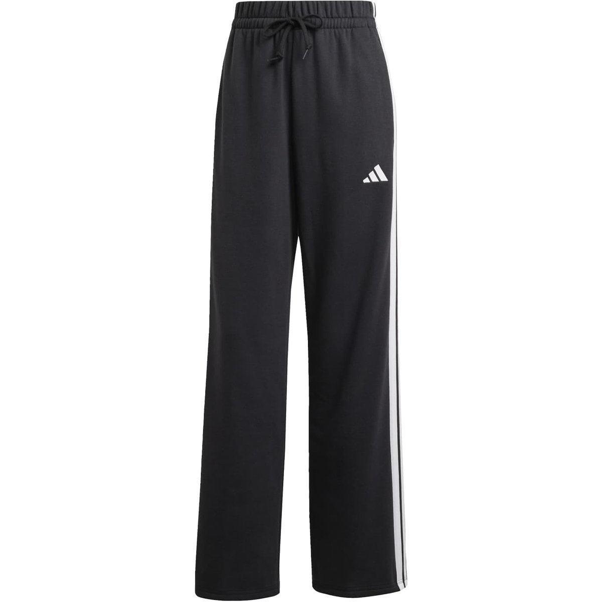 Adidas Hose Essentials 3-Streifen Open Hem French Terry – BLACK/WHITE