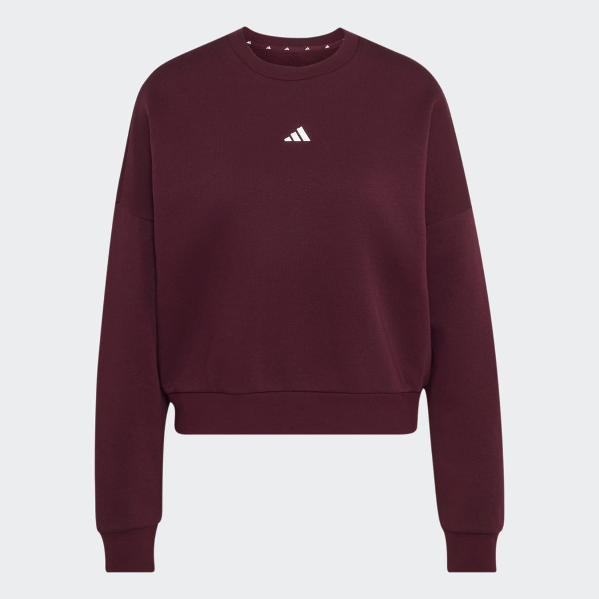Adidas Small Logo Feel Cozy Sweatshirt Damen – MAROON/WHITE