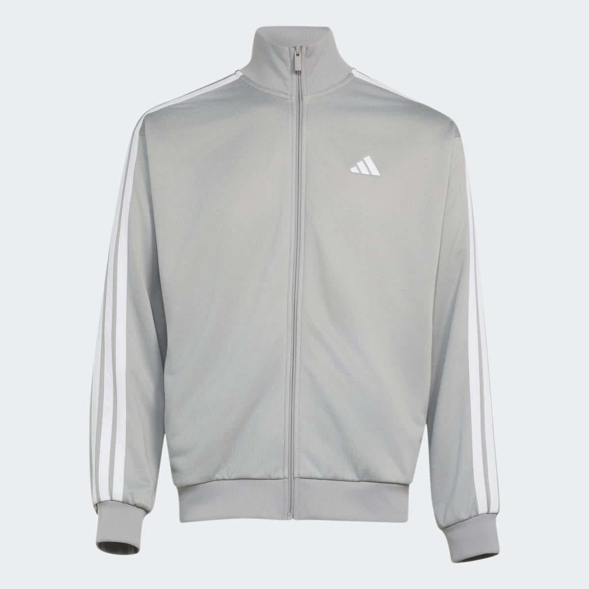 Adidas 3-Streifen French Terry Trainingsanzug Herren – MGREYH/WHITE