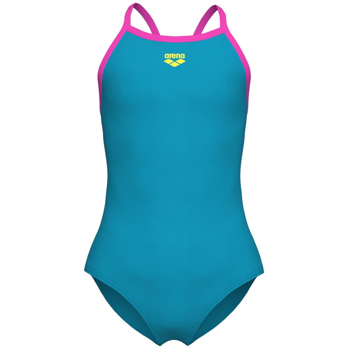 Arena GIRL'S ARENA SWIMSUIT LIGHT DROP SOLID – EYEBLUSH-SHOCKING PIN