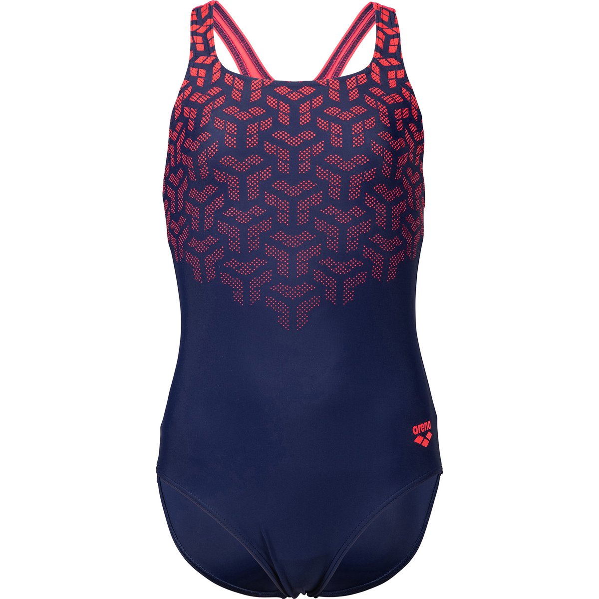 Arena GIRL'S ARENA KIKKO V SWIMSUIT SWIM PRO BACK – NAVY-FLUO RED