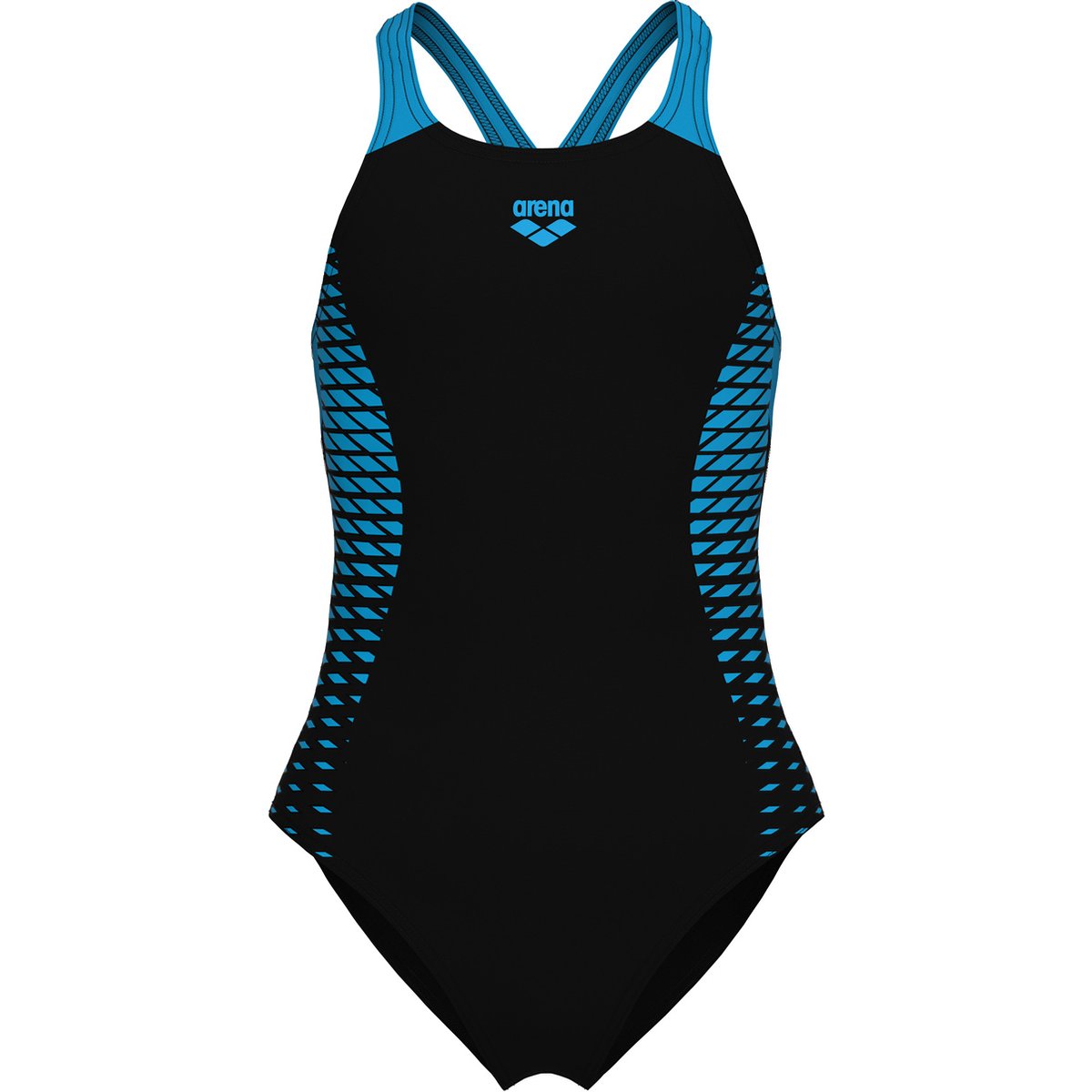 Arena GIRL'S ARENA OPENINGS SWIMSUIT – BLACK-TURQUOISE