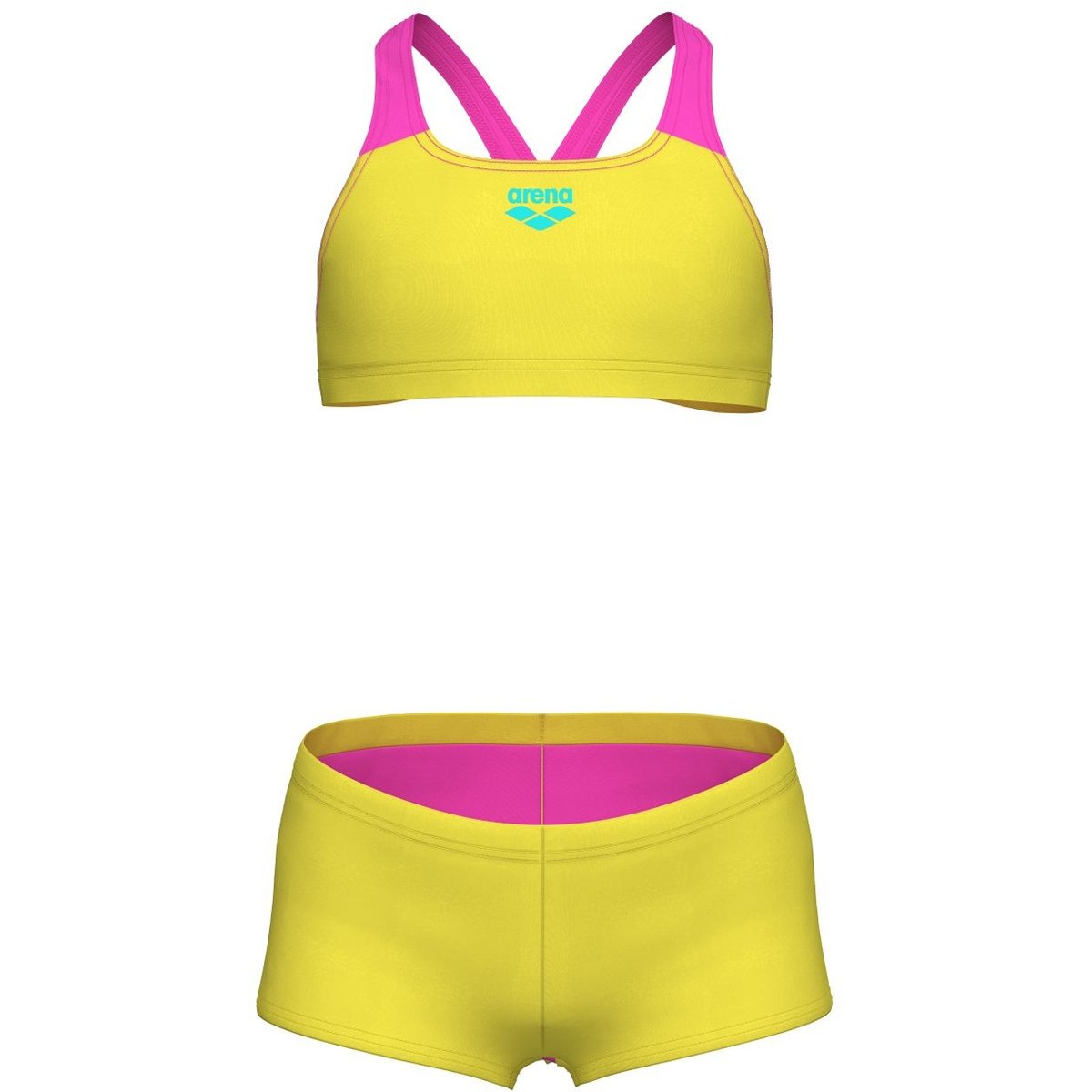 Arena G ARENA BIKINI SOLID L – YELLOW STAR-SHOCKING PINK