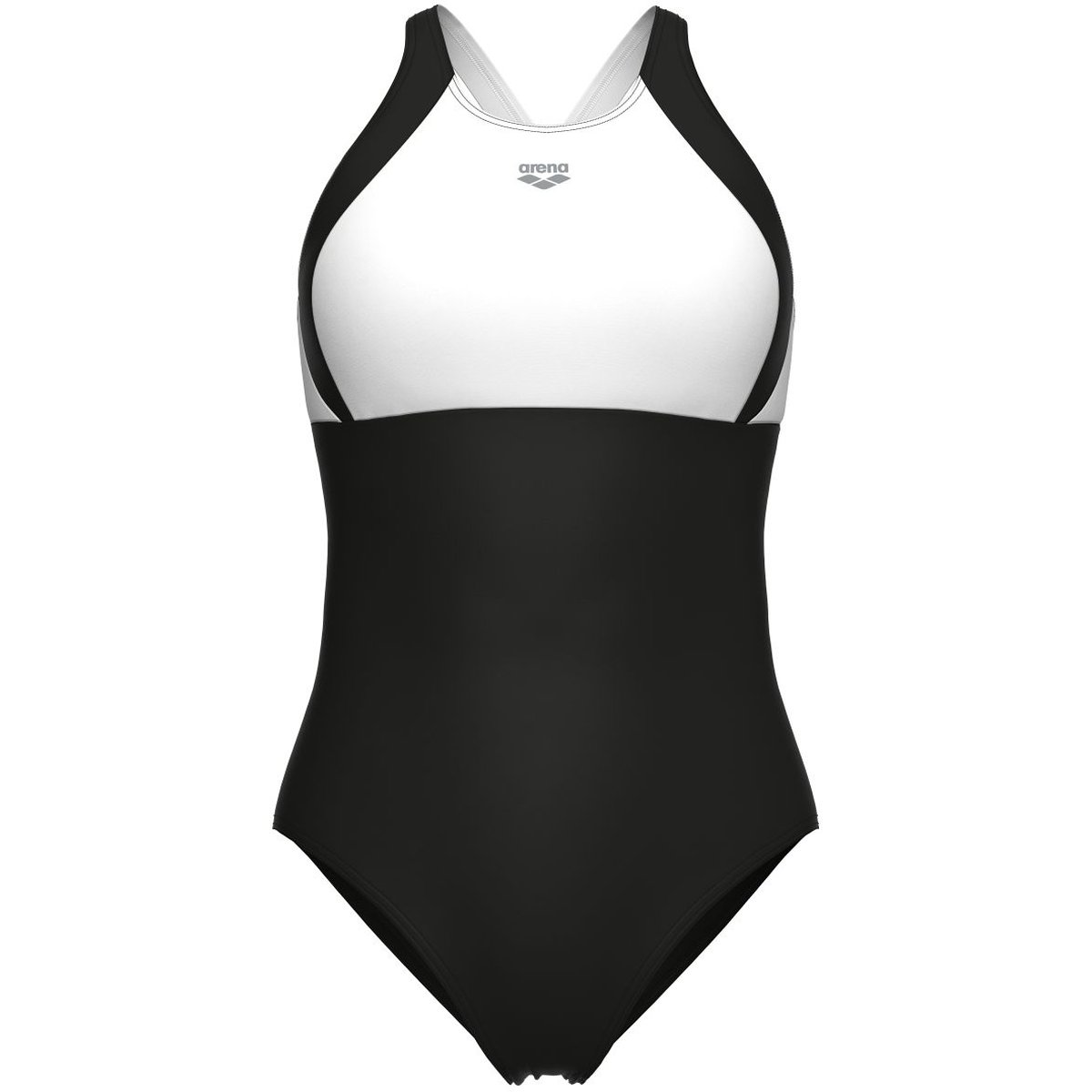 Arena W ARENA SWIMSUIT LINDA CROSS B – BLACK-WHITE-BLACK