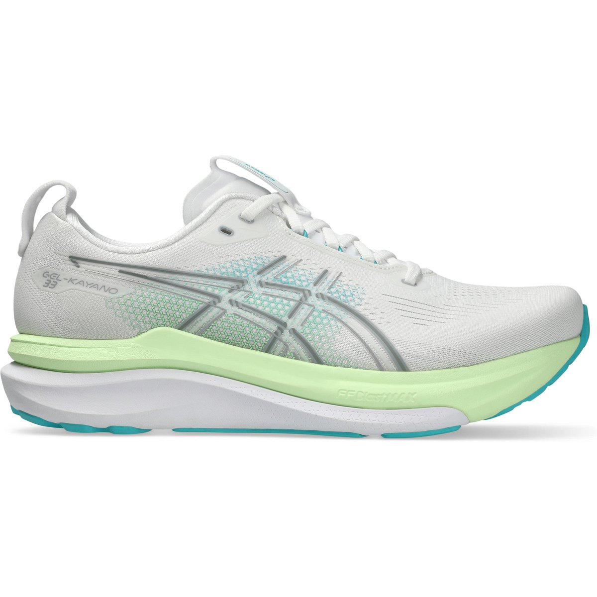 Asics GEL-KAYANO 33 – WHITE/ENERGY AQUA