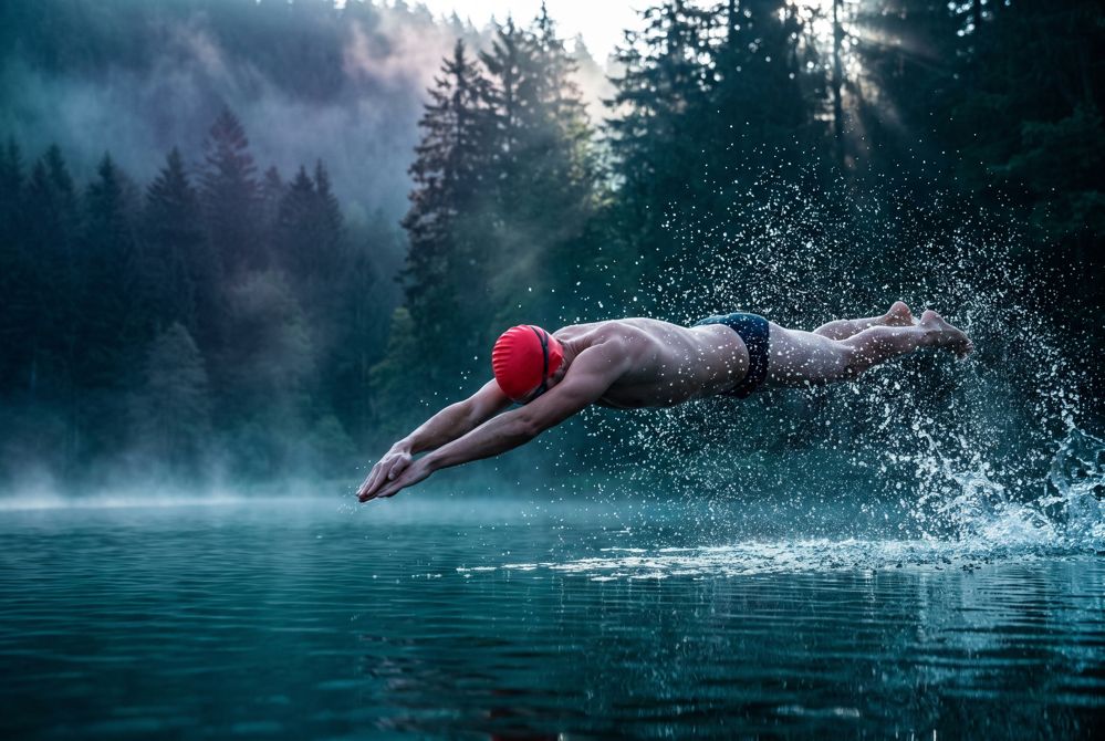 Baden bei Intersport Stähle – Bild mit KI gestaltet