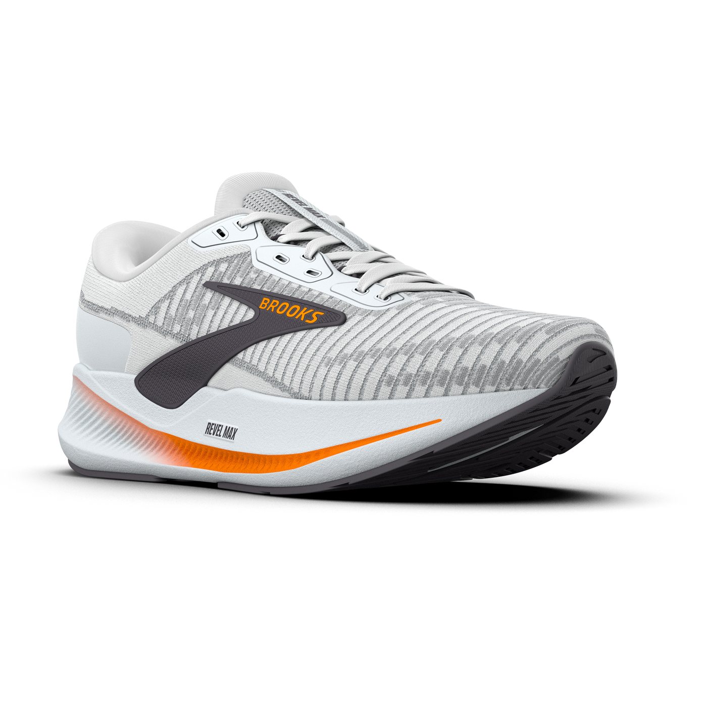 Brooks Revel Max – White/Blackened Pearl/Orange