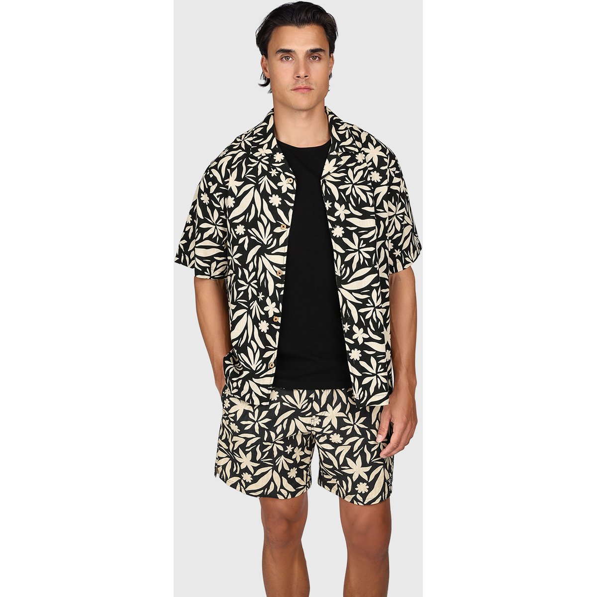Brunotti Sanni-Print Men Shirt – Feather Grey