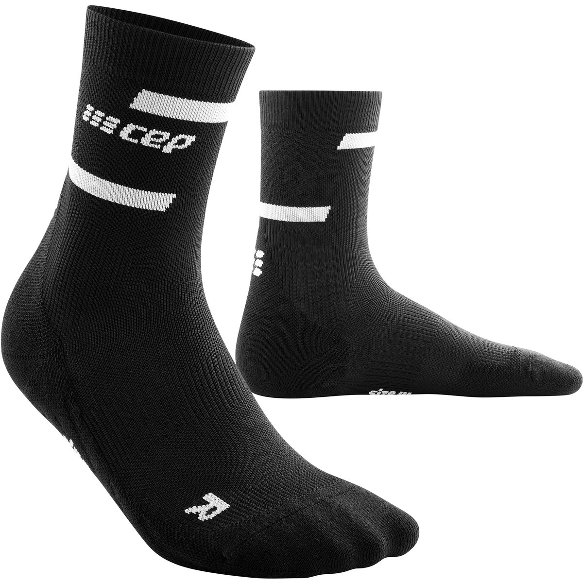 CEP the run socks, mid cut, v4 – BLACK