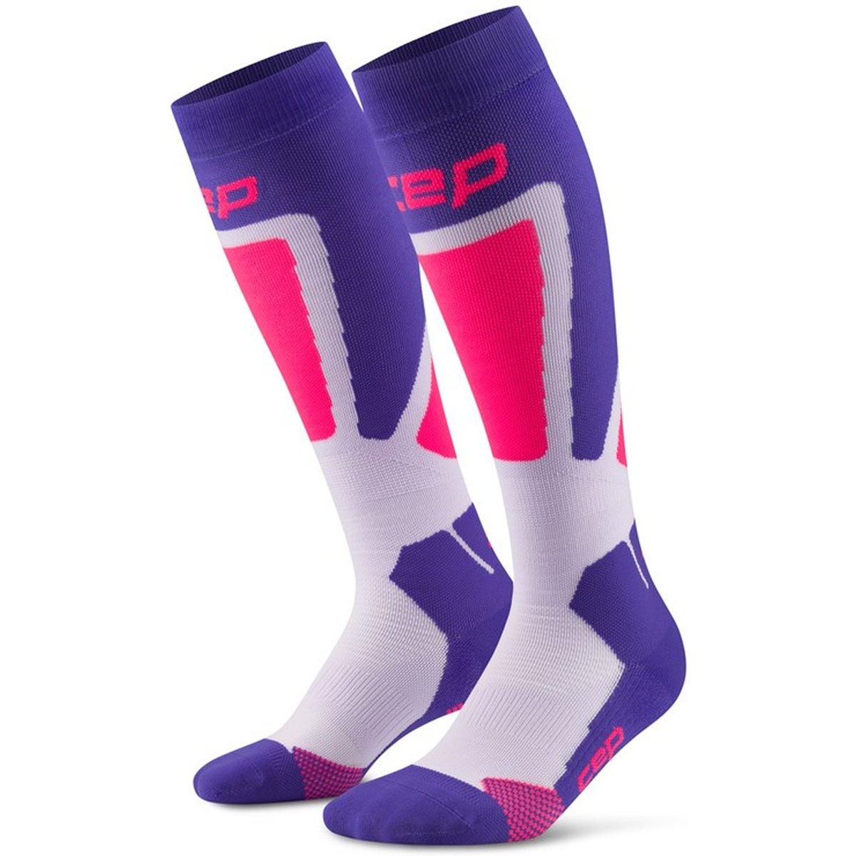 CEP ski thermo socks, tall, 4. – PURPLE/PINK