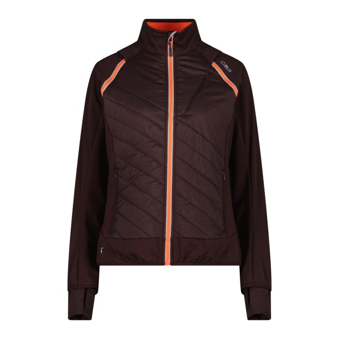 CMP WOMAN JACKET DET. SLEEVES – BLACK BERRY