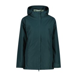 CMP WOMAN LONG JACKET ZIP HOOD DETACHABLE INN.JACKET – TREK GREEN