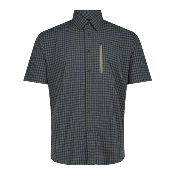 CMP MAN TECH SHIRT BUTTON-UP – ANTRACITE-SAGE