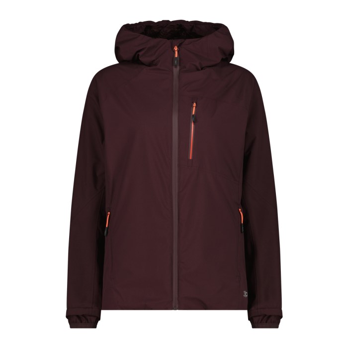 CMP WOMAN JACKET FIX HOOD – BLACK BERRY