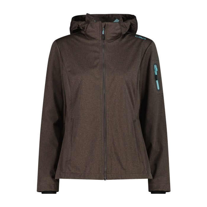 CMP WOMAN JACKET DET HOOD – DARKER TOFFEE MEL