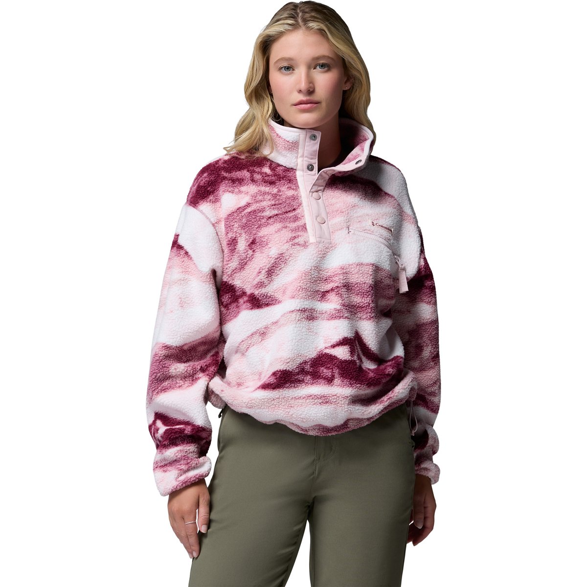 Columbia Helvetia II Printed Cropped Half Sn – ANTIQUE MAUVE, SUMMIT