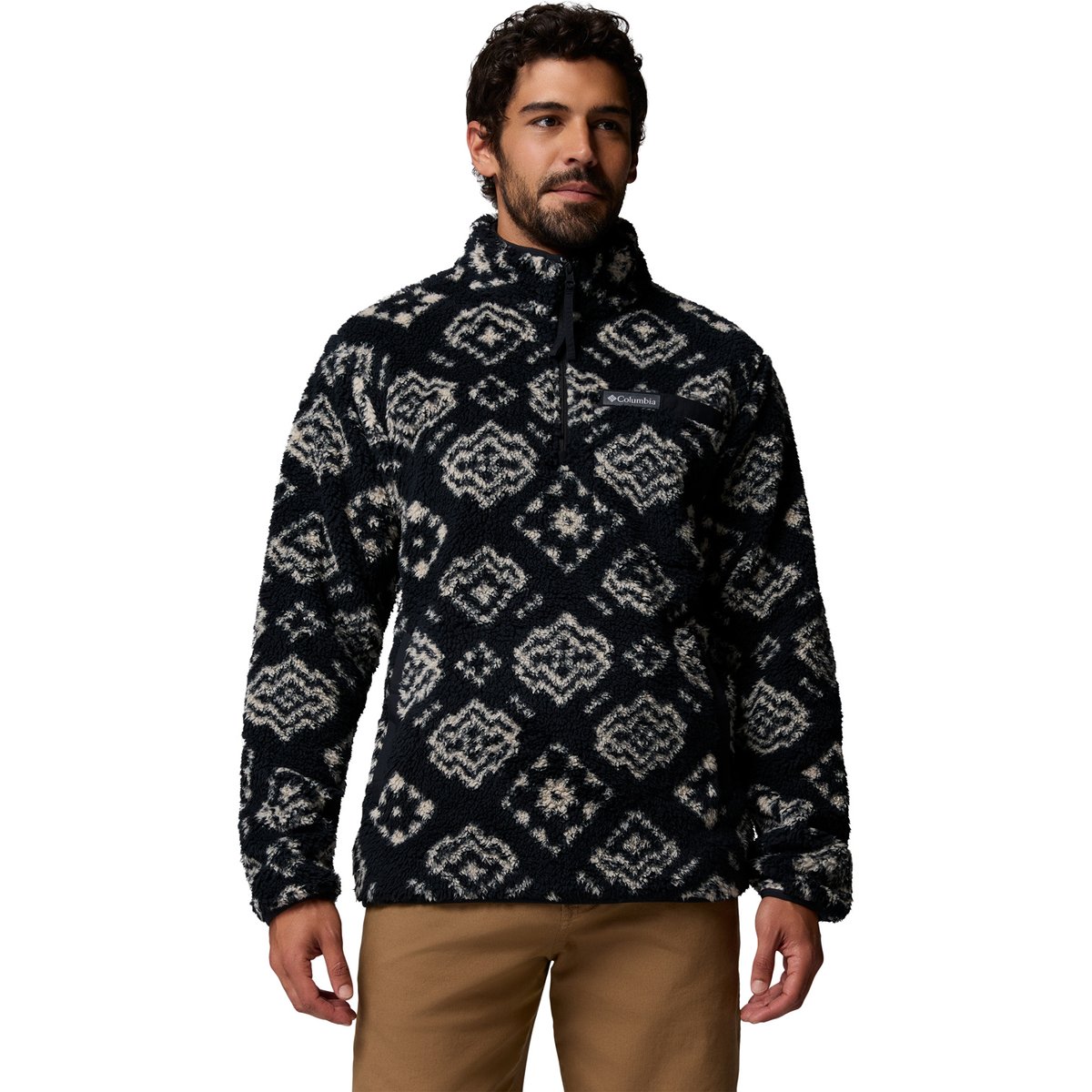 Columbia Rugged Ridge™ High Pile Half Zip – BLACK CHECKED OUT, BL