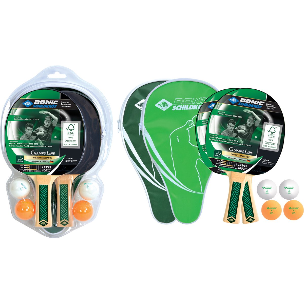 Donic Schildkröt Tischtennis-Set CHAMPS LINE 400 – KEINE FARBE