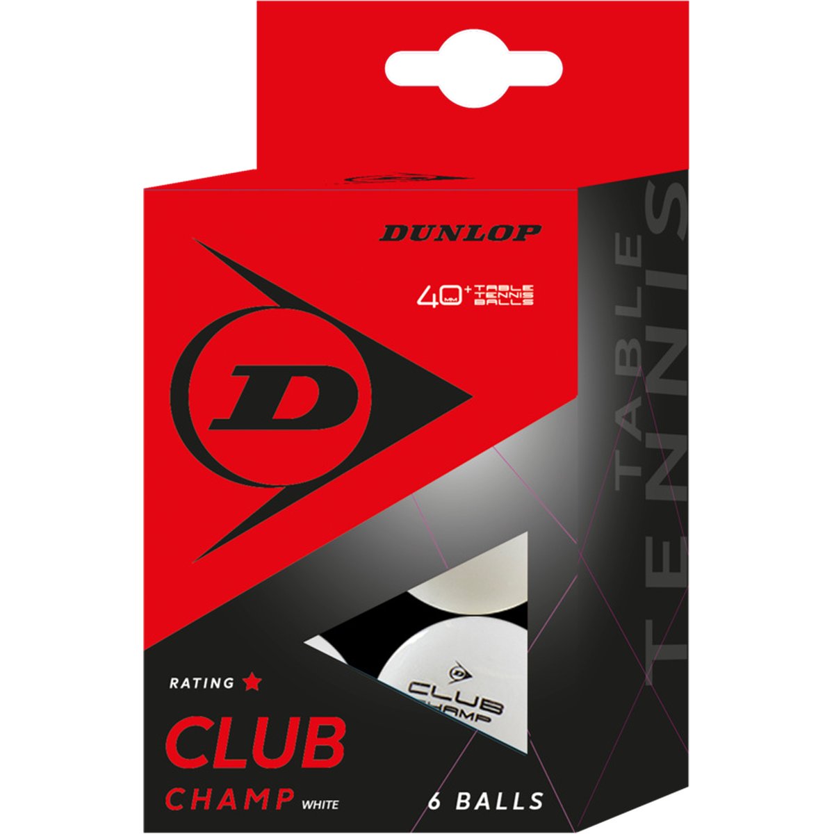 Dunlop 40+ CLUB CHAMP 6 BALL WEIß – WHITE