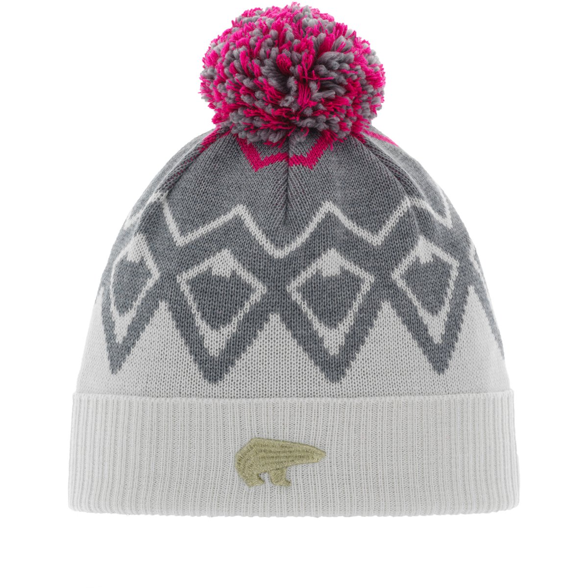 Eisbär Ziggy OS Pompon MÜ – white-graumele-pittipink