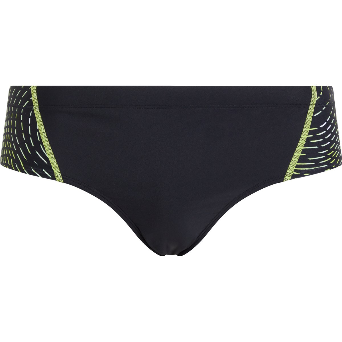 Energetics He.-Badehose Port Brief M – BLACK/AOP/GREEN LIME