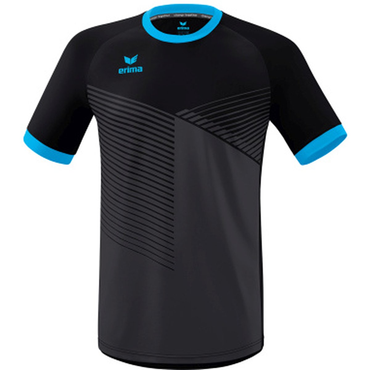 Erima MANTUA jersey shortsleeve – BLACK/CURACAO