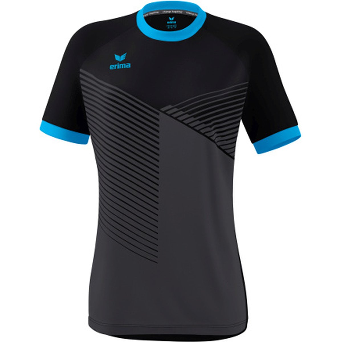 Erima MANTUA jersey shortsleeve – BLACK/CURACAO