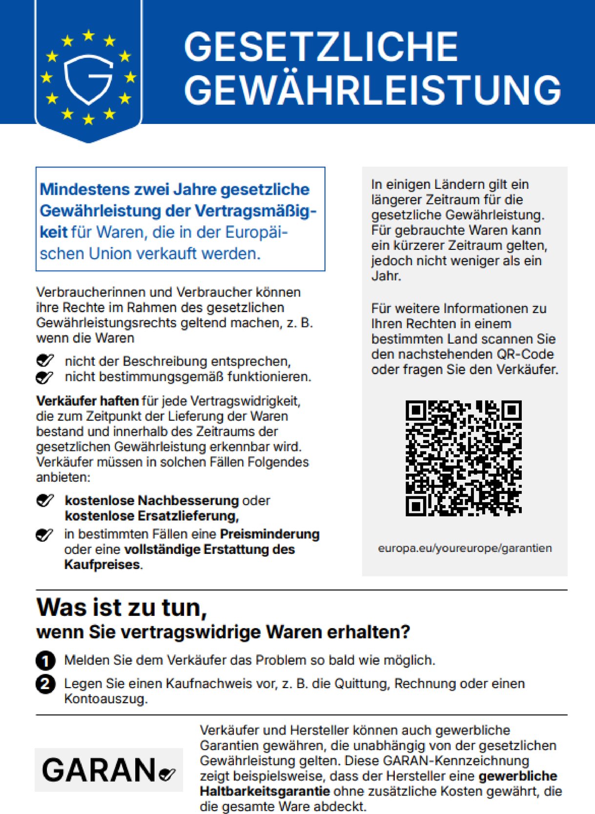 EU-Hinweis „Gesetzliche Gewährleistung“ – den vollständigen Text findest du darunter