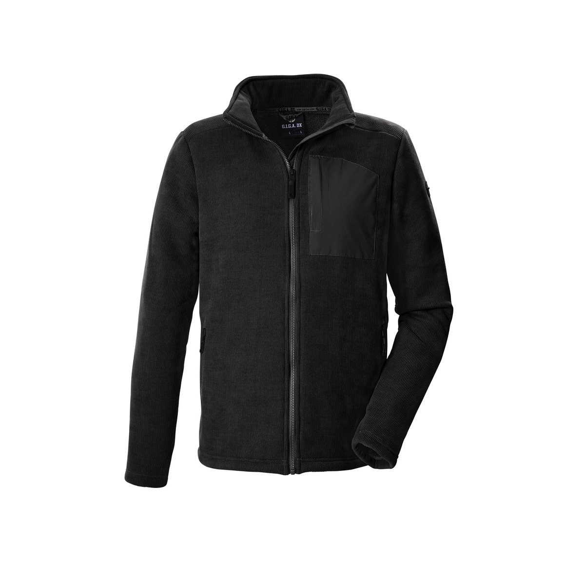 G.I.G.A. DX GW 43 Strickfleecejacke mit Stehkragen Herren – SCHWARZ