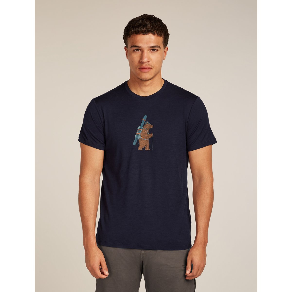 Icebreaker Men Merino 150 Tech Lite SS Tee Bear Tour – MIDNIGHT NAVY