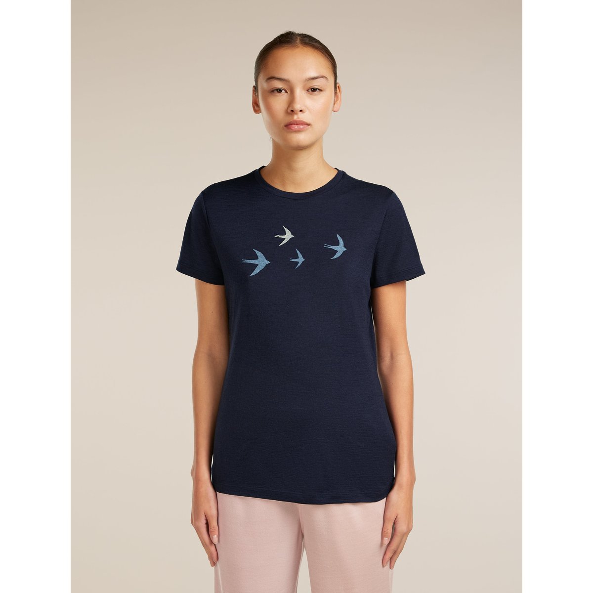 Icebreaker W Mer 150 Tech Lite SS Tee Bird Transit – MIDNIGHT NAVY