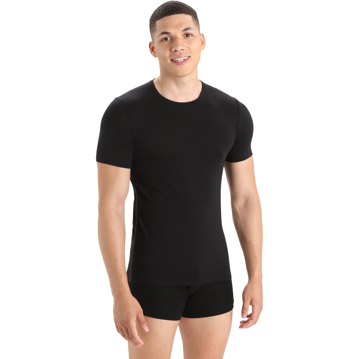 Icebreaker Men Merino 150 Anatomica SS Crewe – BLACK