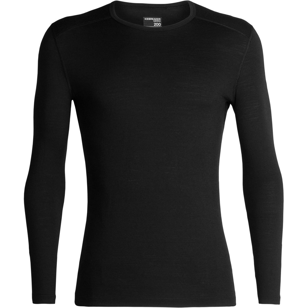 Icebreaker Men Merino 200 Oasis LS Crewe – BLACK