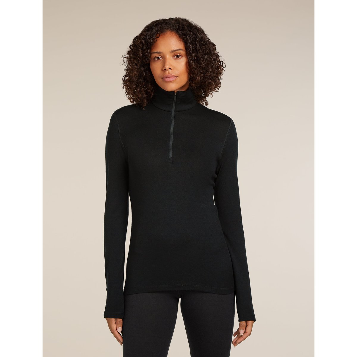 Icebreaker Women Merino 260 Oasis LS Half Zip – BLACK