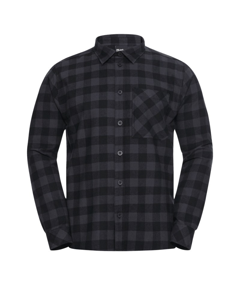 Jack Wolfskin LITE FLANNEL SHIRT M – CHECK black