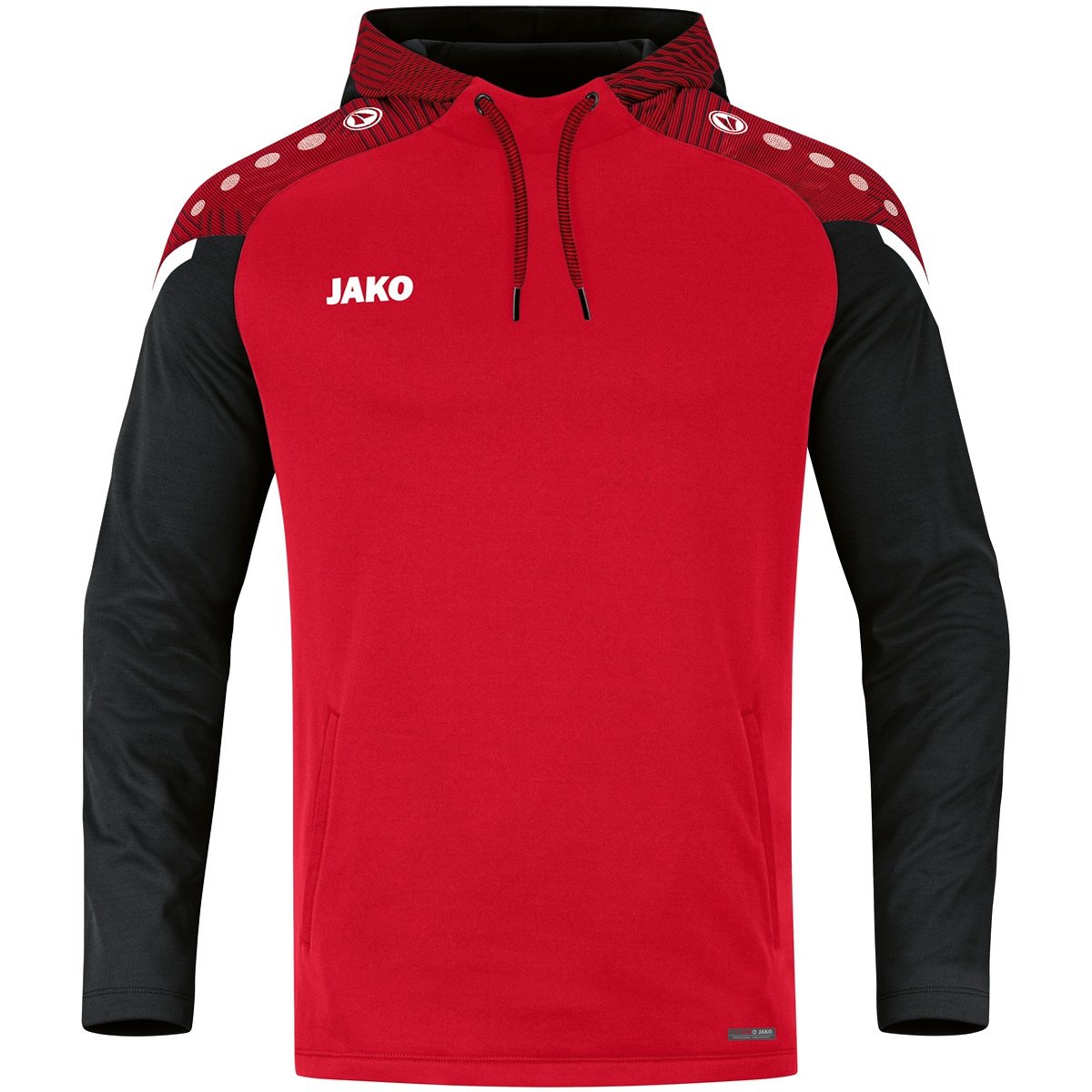Jako Kapuzensweat Performance – rot/schwarz