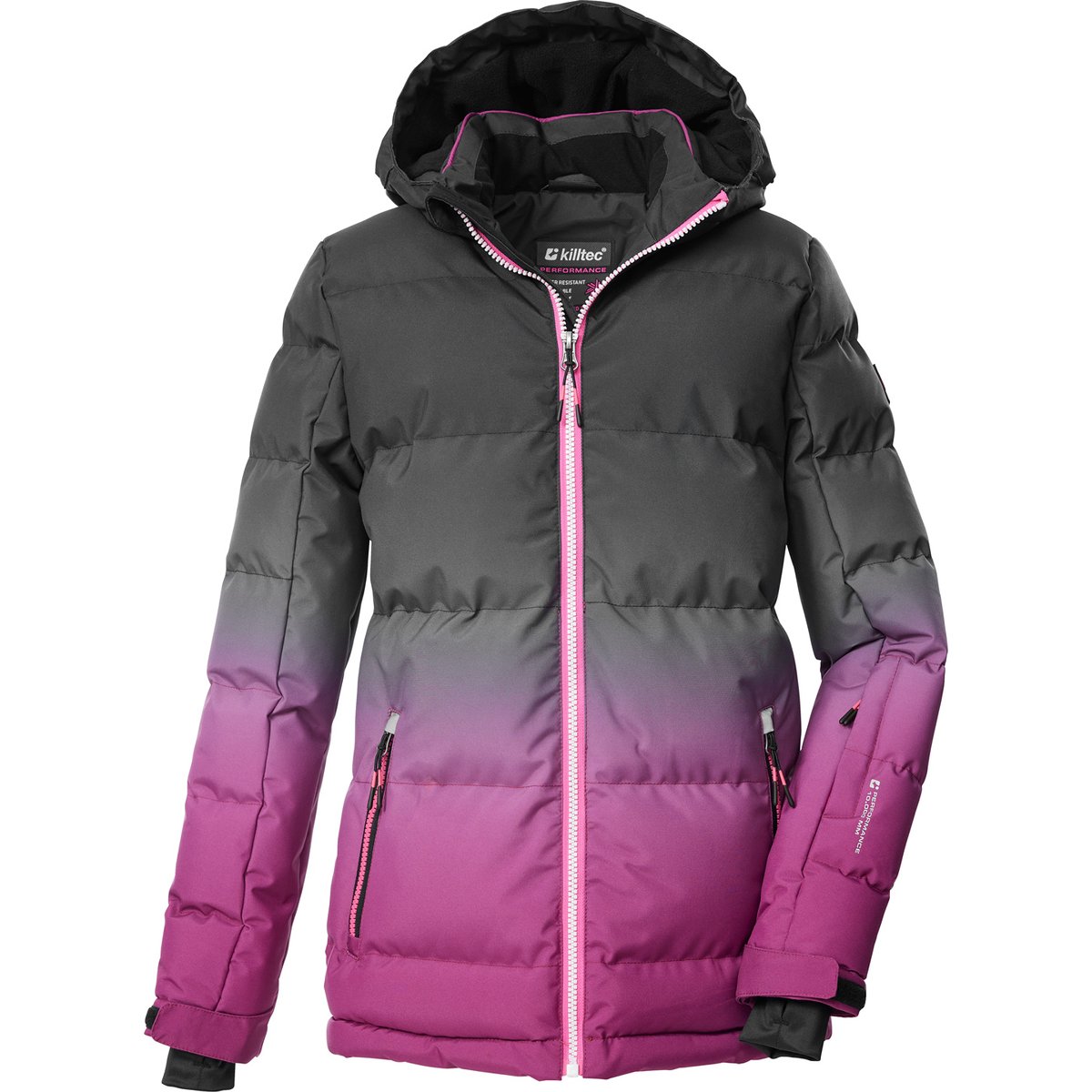 Killtec KSW 330 Ski-Steppjacke Mädchen – DUNKEL HIMBEERE