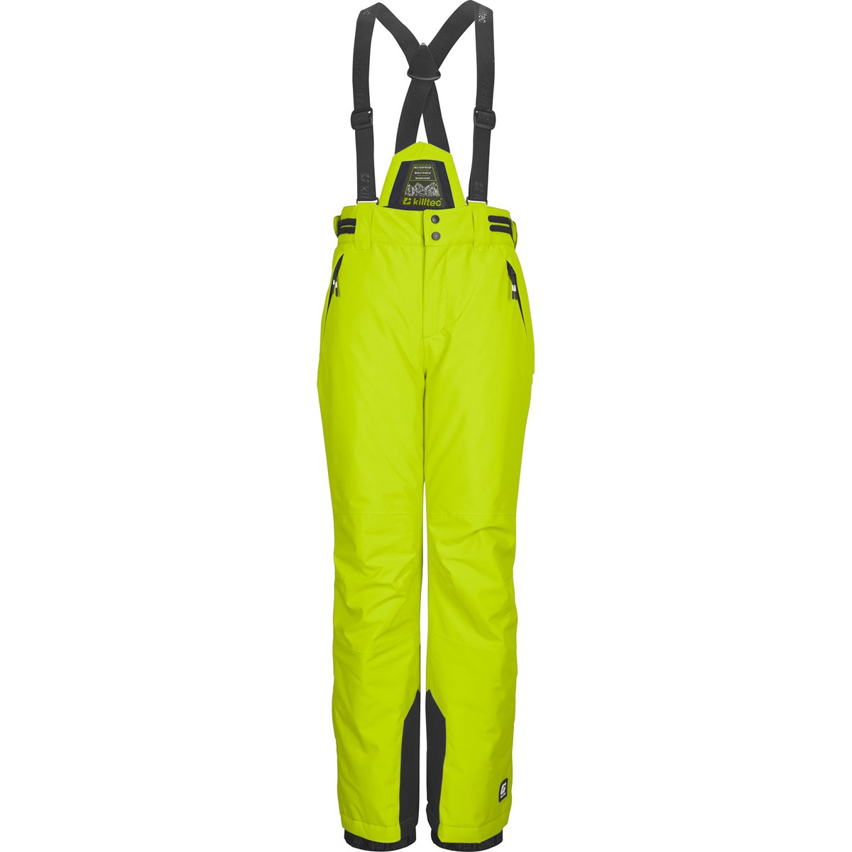 Killtec KSW 214 Skihose mit Latz Jungen – neon-gelb