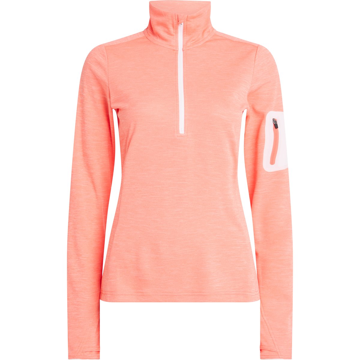 McKinley Da.-Langarmshirt Tampo wms – MELANGE/RED LIGHT/WH