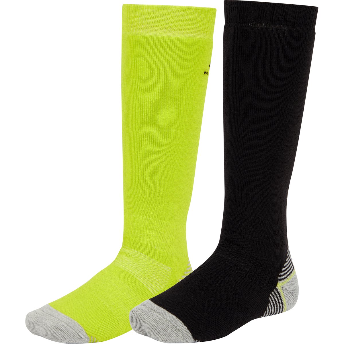 McKinley Rob jrs McK V3 Skisocken 2er-Pack Kinder – BLACK NIGHT/GREEN LI