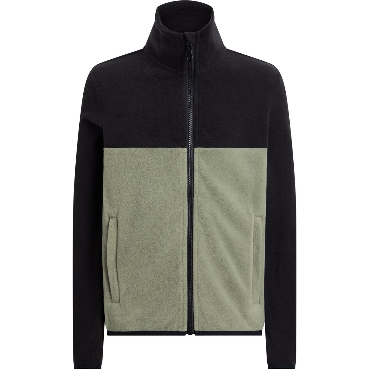 McKinley Amaro Unterjacke mit Reißverschluss FL Jungen – BLACK NIGHT/GREEN SM