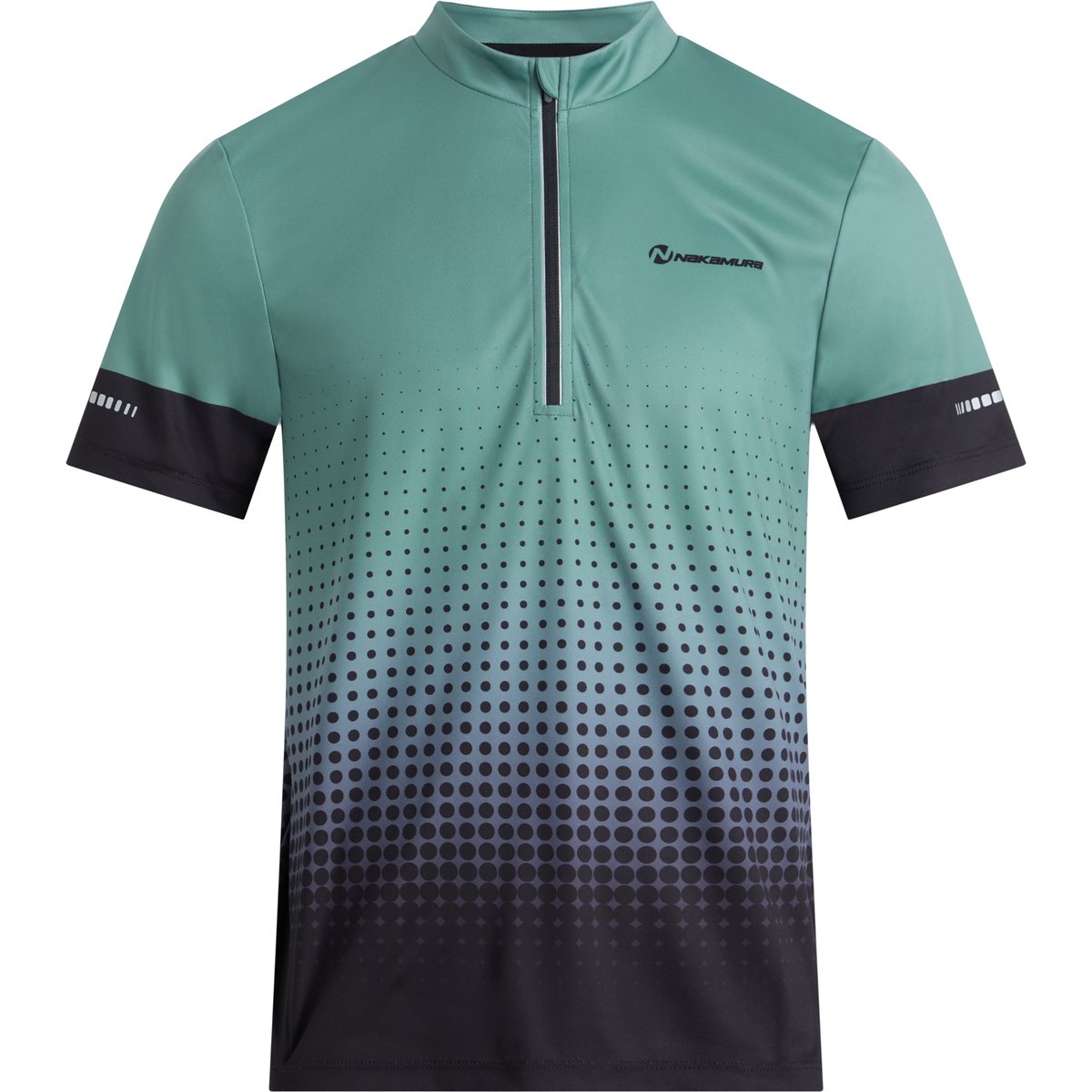 Nakamura He.-Fahrrad-Trikot Daniel V M – AOP/GREEN DARK